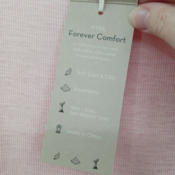 NWT Forever Comfort By NYDJ Pink Long Sleeve Top 2X Textured Soft Cotton - Picture 7 of 13